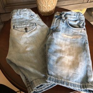 2 Pairs Light Denim H&M Boys Shorts